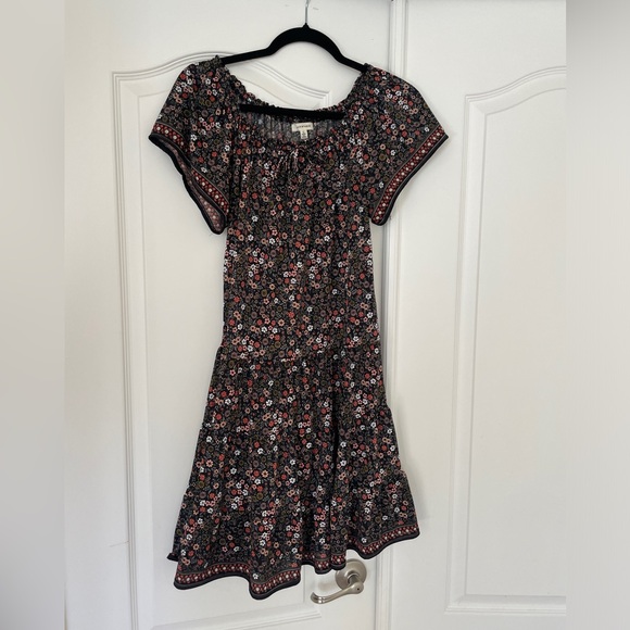 Max Studio Black Floral Dress Size Large - Picture 1 of 6